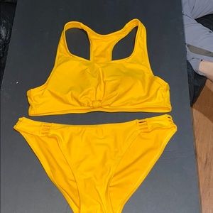 Yellow bathing suit